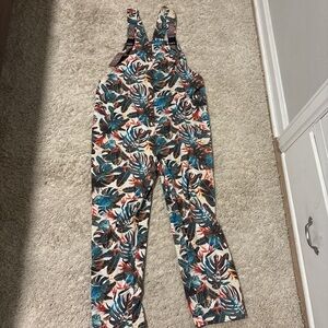 Kavu Multicolor Leaf Print Overalls